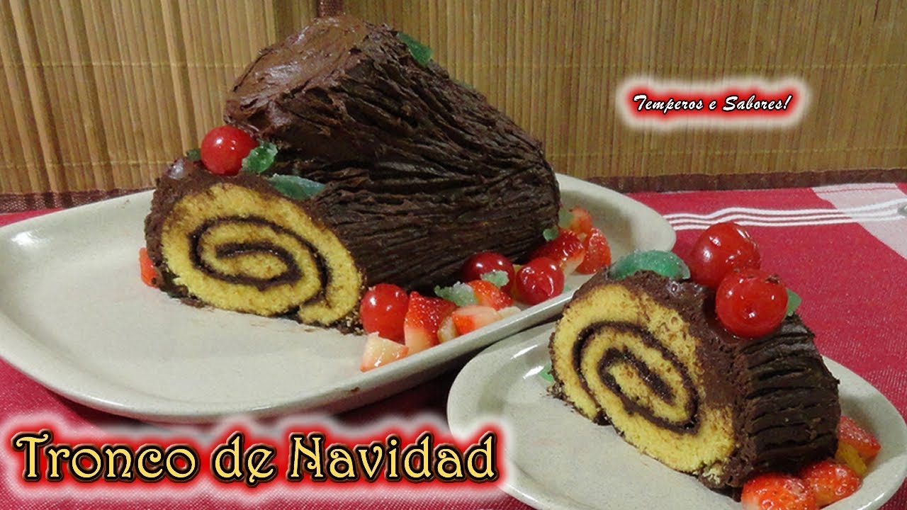 TRONCO DE NAVIDAD postre especial para la mesa navideña