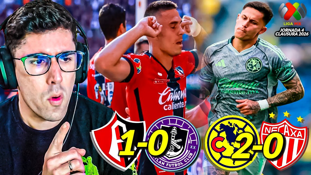 🔥 ¡1º Victoria de las Águilas! | América 2-0 Necaxa · Atlas 1-0 Mazatlán | J4 CL2026