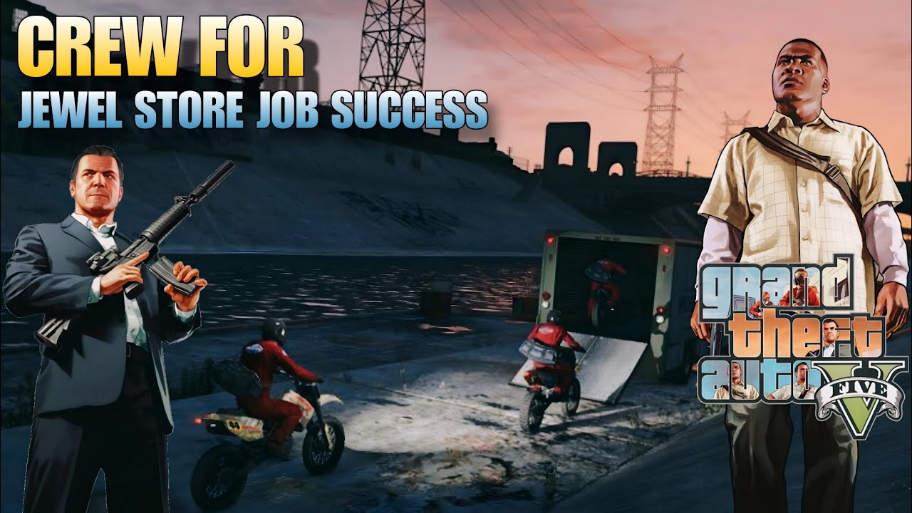 Gta v crew for jewel store job success 💪 | gta | gtav | gta5 | gta5mods | cheapthrillsgamer |