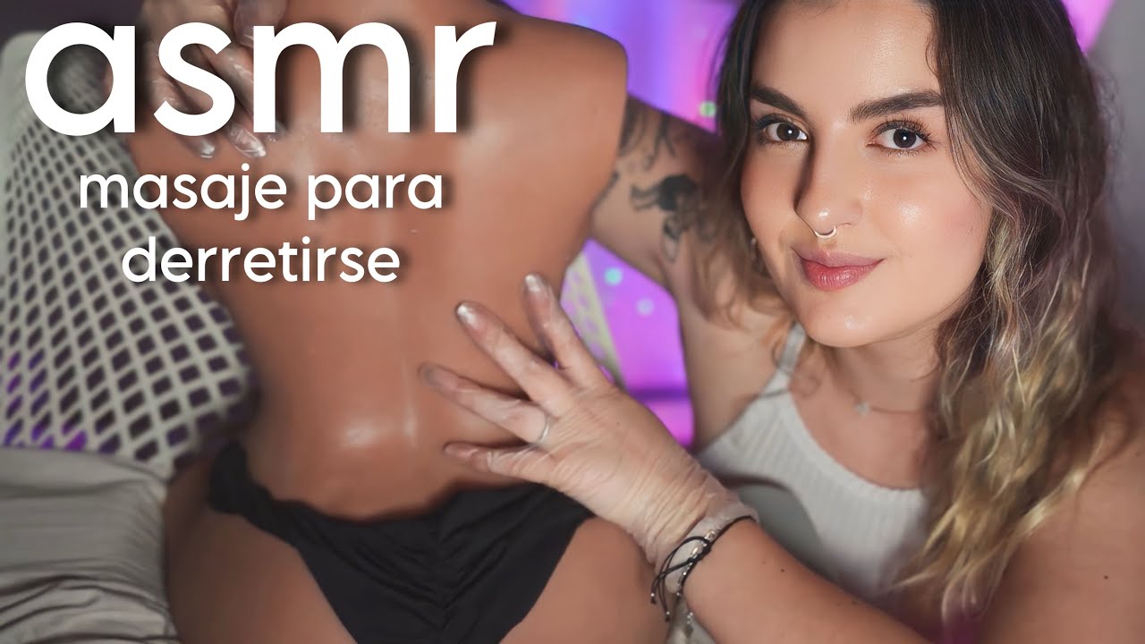 ASMR masaje intenso de espalda cuello y hombros para dormir profundo con Britney :)