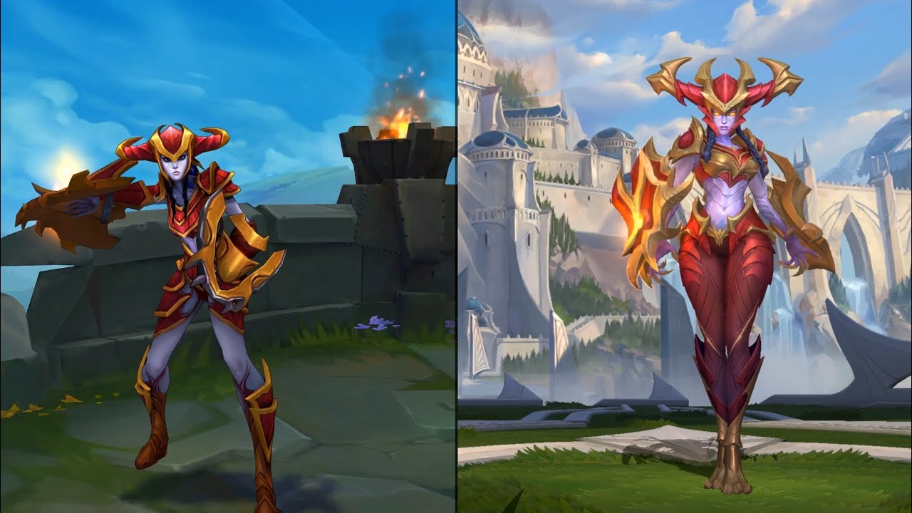 Shyvana League of Legends VS Wild Rift Comparison