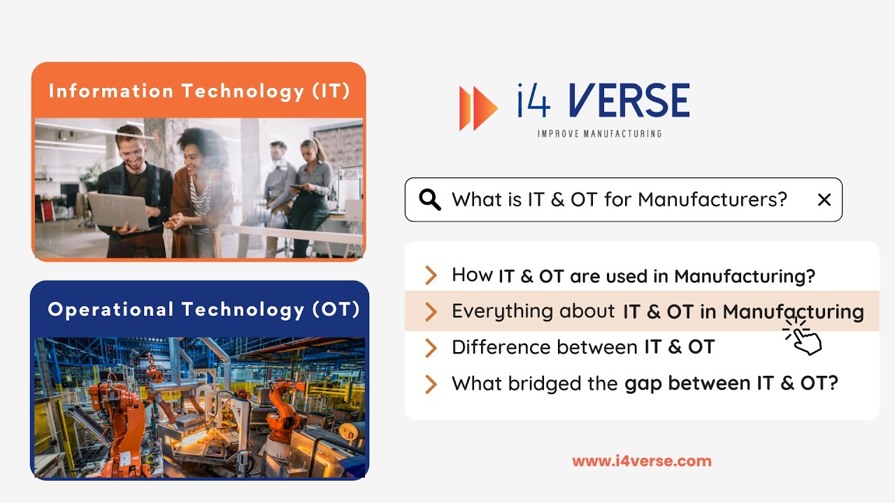 Difference Between IT & OT for Manufacturing Businesses | How do they Come Together #itot