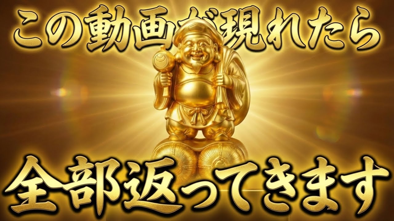 ※この動画が現れたら、全部返ってきます。優しすぎるあなたへ、神様からの「恩返し」です