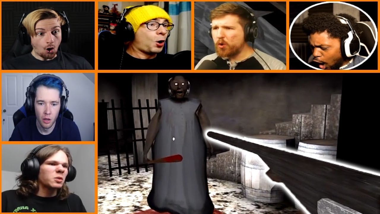 Let's Players Reaction To Shooting Granny With The Shotgun | Granny