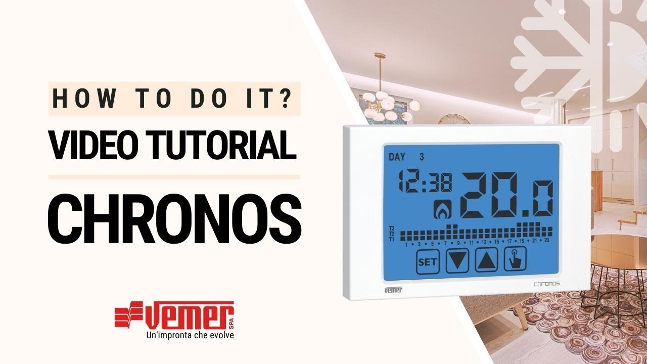 Chronos: cronotermostato touch screen da parete Vemer