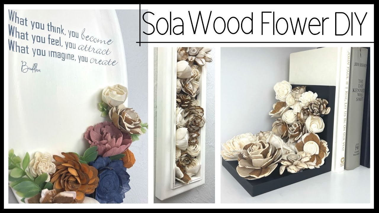 DIY Floral Home Decor | Sola Wood Flower | Neutral DIY Home Decor