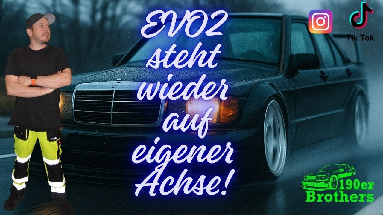 Der  W201 EVO 2 Umbau steht wieder auf eigener Achse