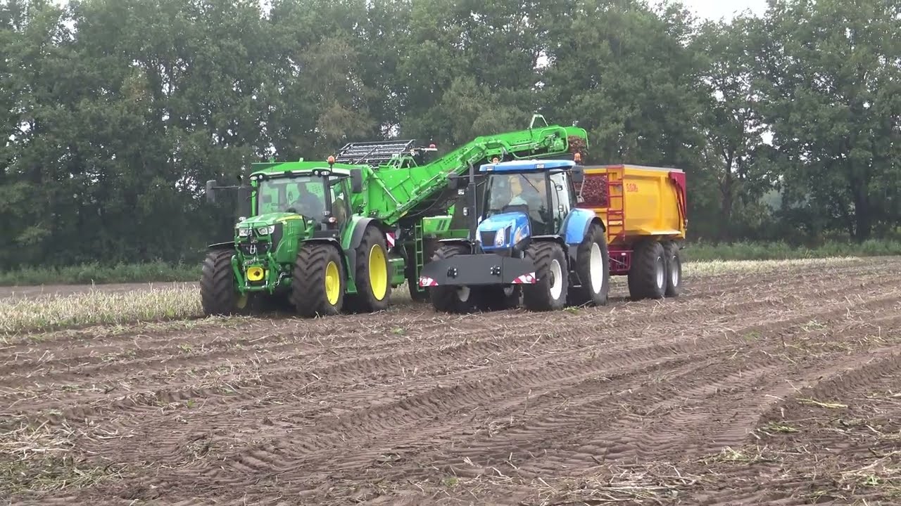 AARDAPPELEN ROOIEN 2022 DEMO JOHN DEERE 6155 R AVR 7200 AARDAPPELROOIER