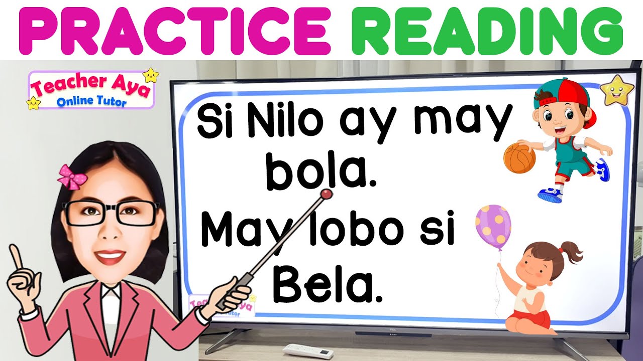 Filipino | Pagsasanay sa pagbasa ng mga pangungusap Grade1 | Magsanay at Matutong Bumasa Kinder |