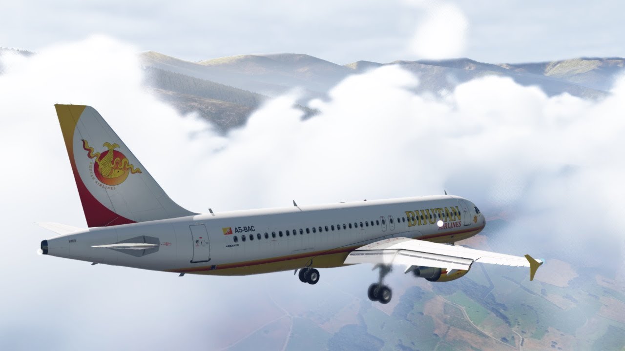 Paro Airport World's Most Dangerous Approach and Landing | X-Plane 11