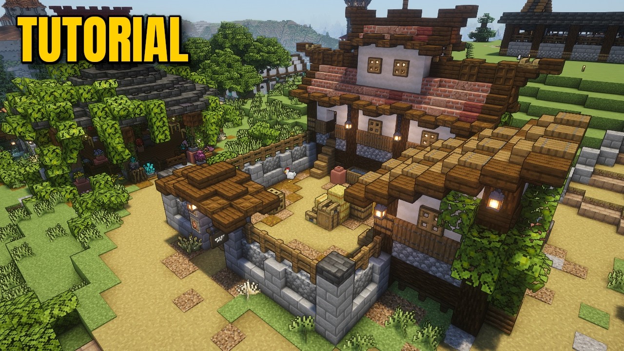 Aesthetic Chicken Coop /Farm (Chicken + Eggs) in Minecraft - Tutorial - Easy