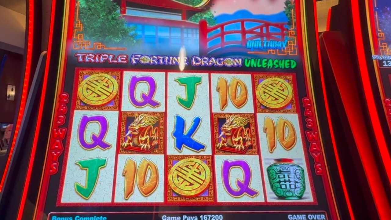 5-Coin V-Shape Corner-to-Center Pattern on a $10 Bet | Triple Fortune Dragon Unleashed