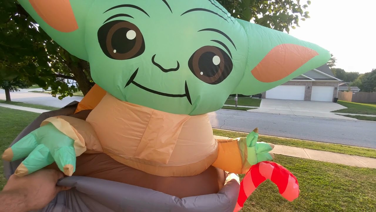 Star Wars Mandalorian Baby Yoda Floating Carriage Inflatable Grogu The Child Unboxing & Review