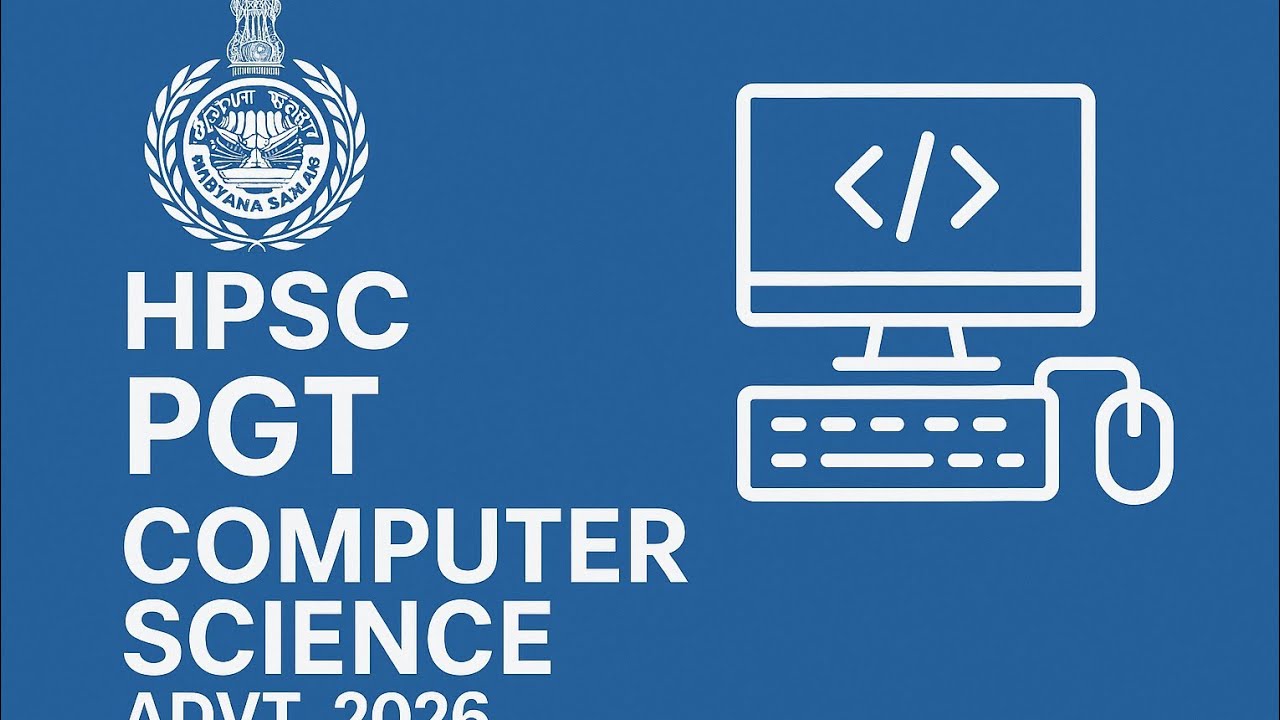 Hpsc PGT computer science new advt. 2026