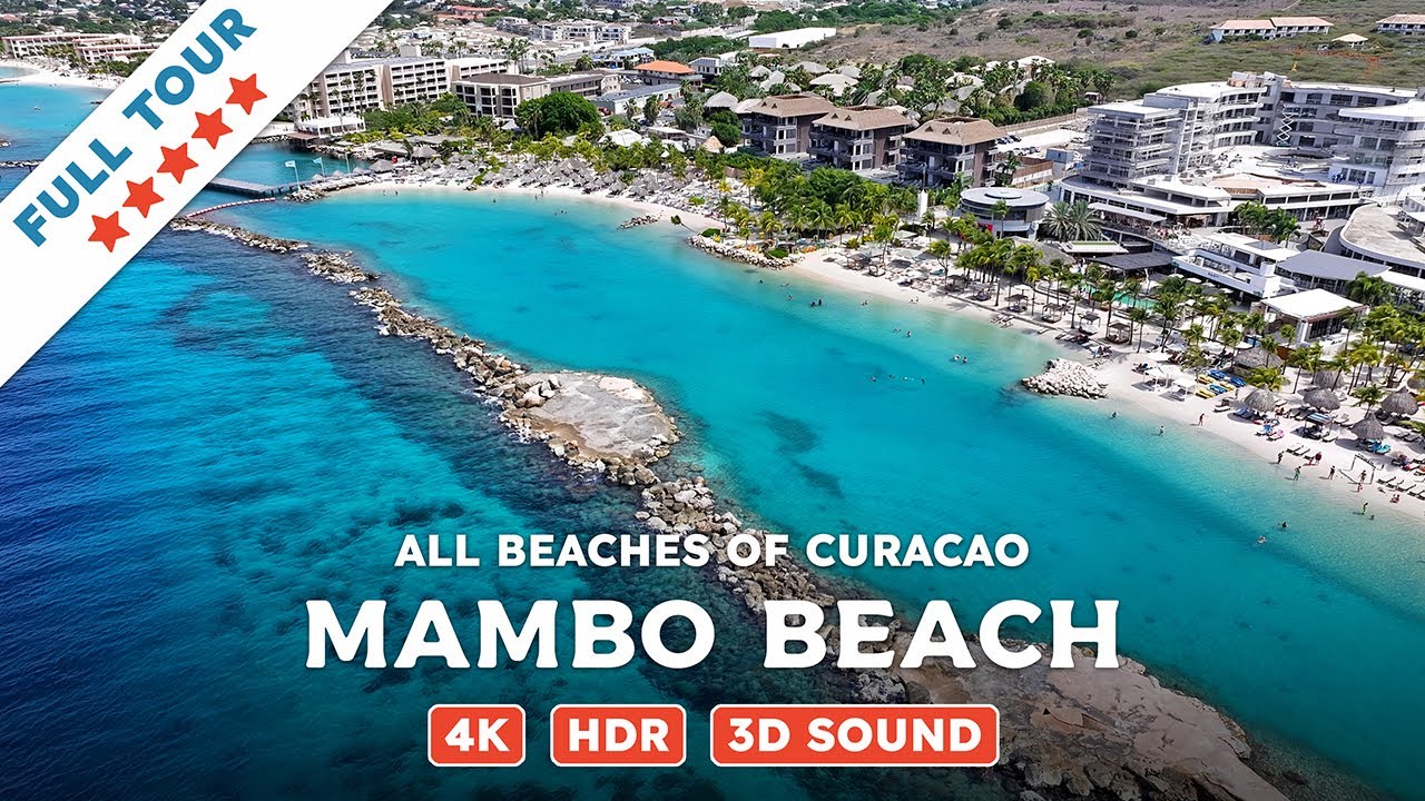 Mambo Beach, Curacao — Beach Walking Videos of ALL Beaches of Curacao (4K, HDR, 3D Sound)