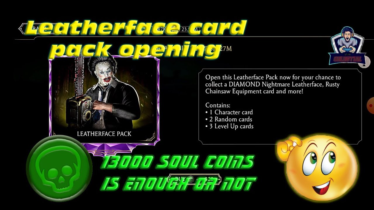 MORTAL KOMBAT || LEATHERFACE CHARACTER CARD PACK OPENING WORTH 13000 SOUL COINS ||