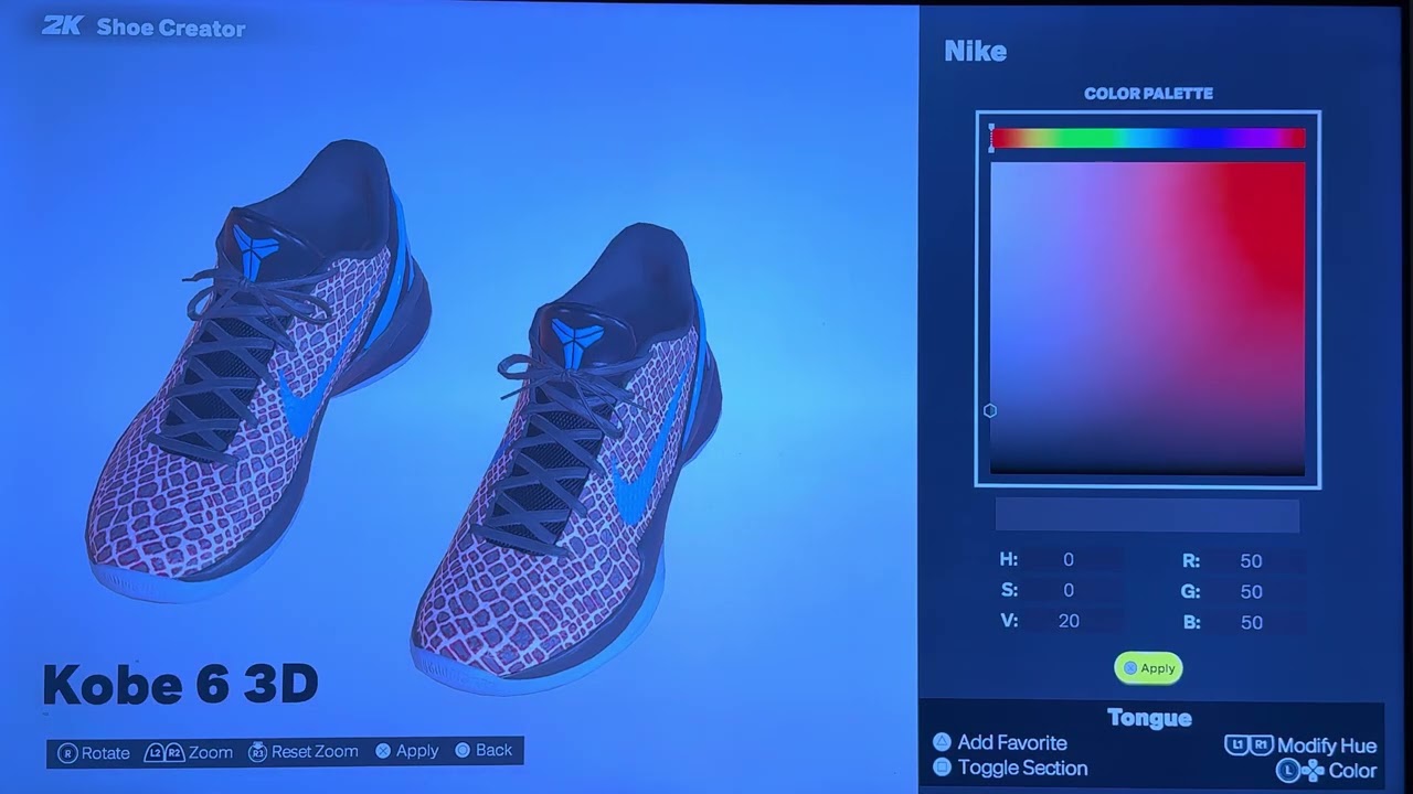 NBA 2K26 SHOE CREATOR KOBE 6 HOLLYWOOD 3D 🔥🔥🔥
