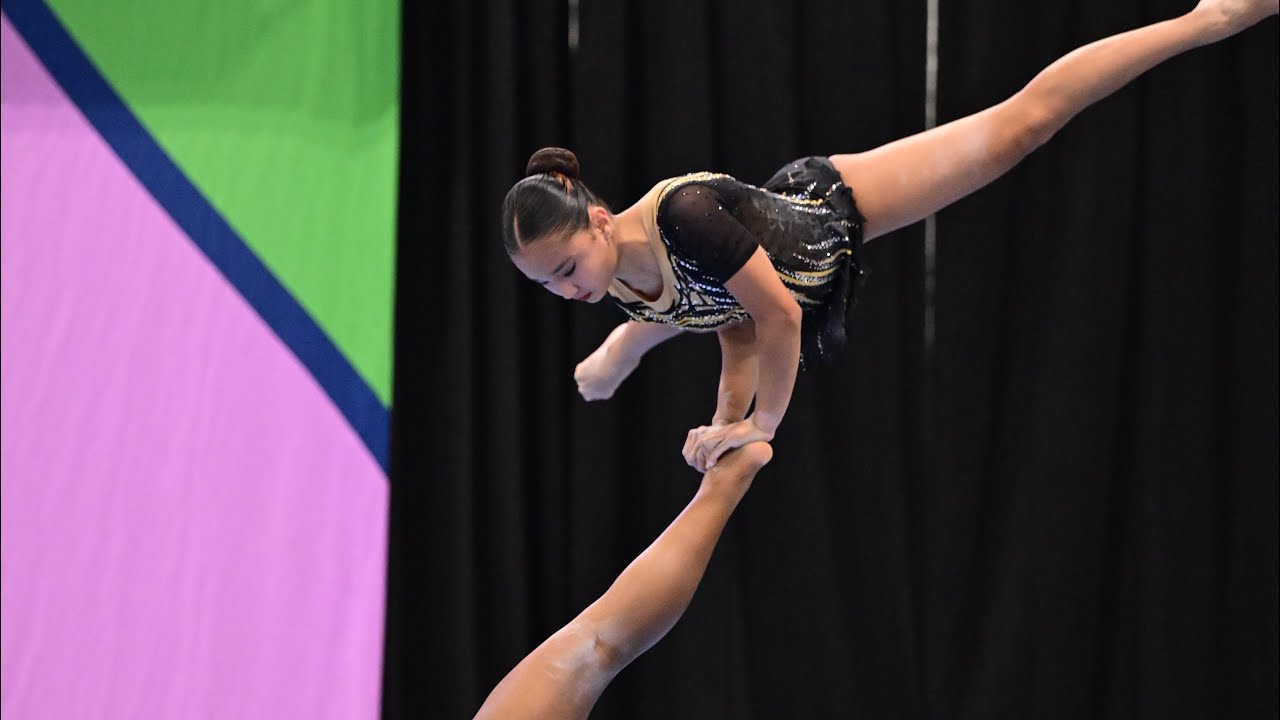 National Championship 2025 Acrobatics Balance Routine women’s pair level 10 #competition #acro 