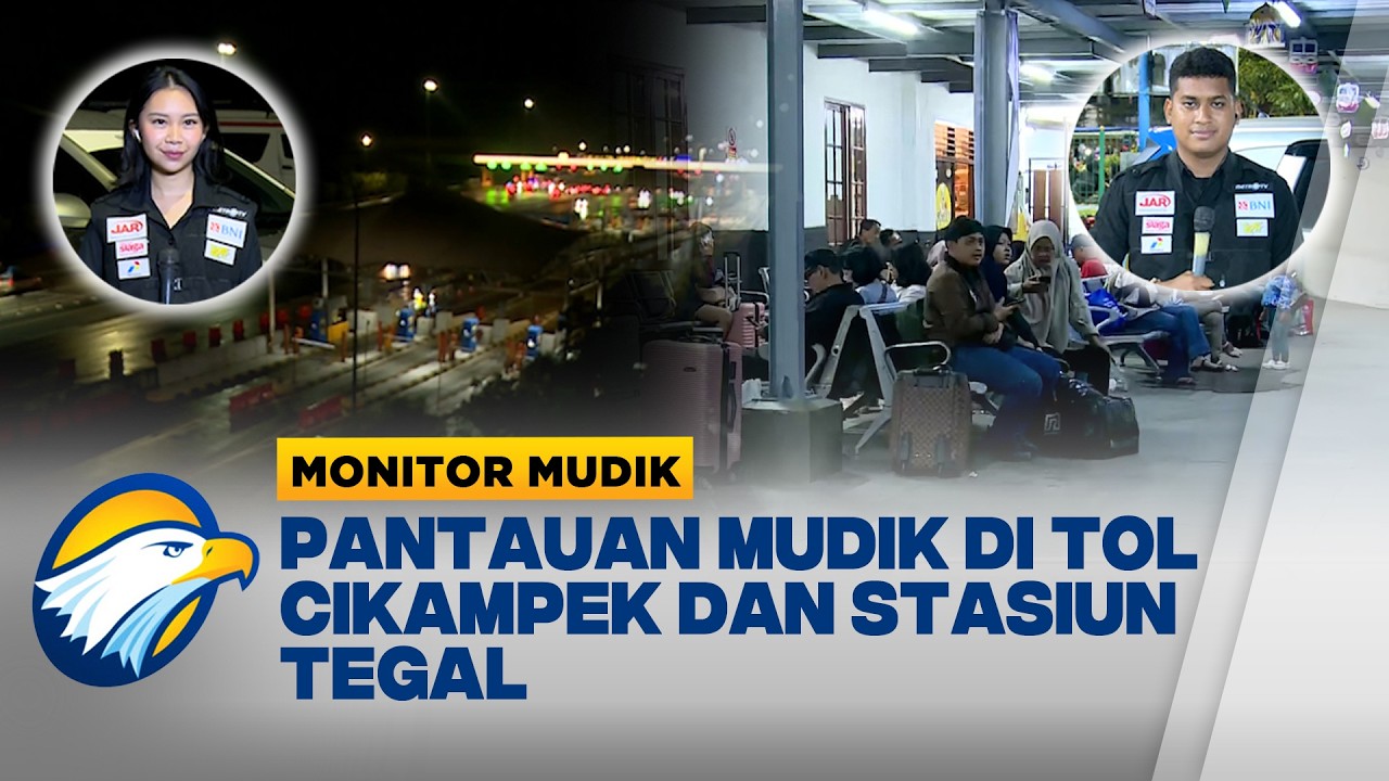 Volume Kendaraan di Tol Cikampek Melandai, Stasiun Tegal Masih Dipadati Pemudik - [Monitor Mudik]