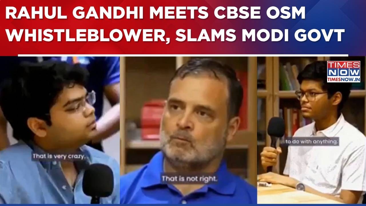 CBSE OSM Row: Rahul Gandhi Meets OSM Whistleblower, Slams Centre & Backs Students | Breaking News