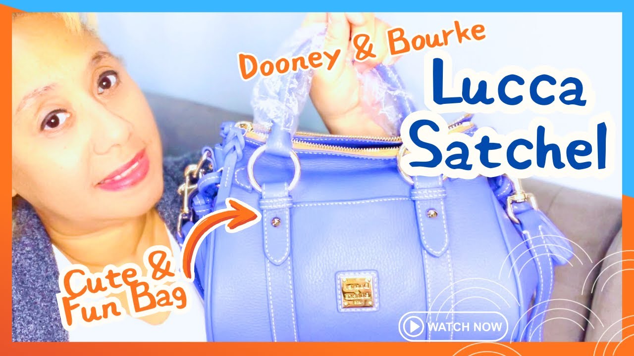 Unboxing Dooney & Bourke Periwinkle Lucca Pebble Leather Satchel