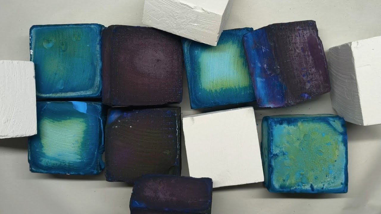 Soft dyed & fresh gymchalk crumbles compilation ASMR 
