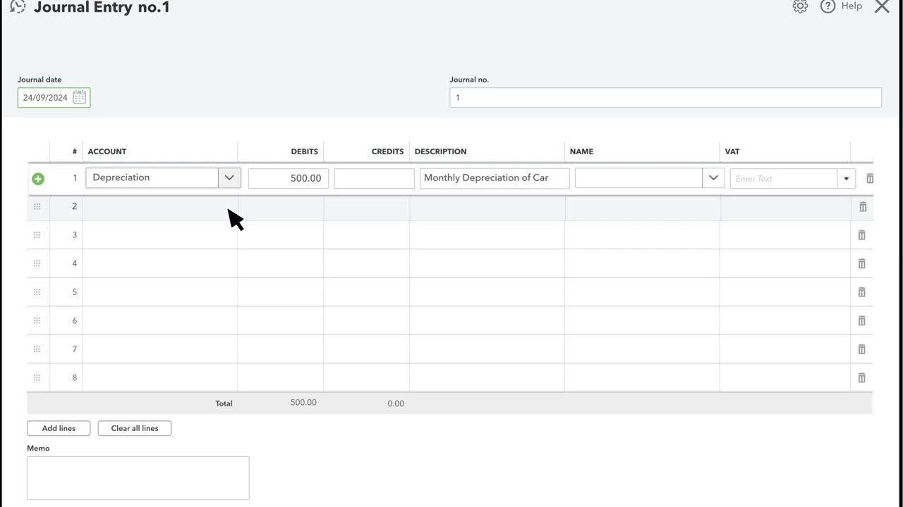 How to make and record a journal entry in QuckBooks Online