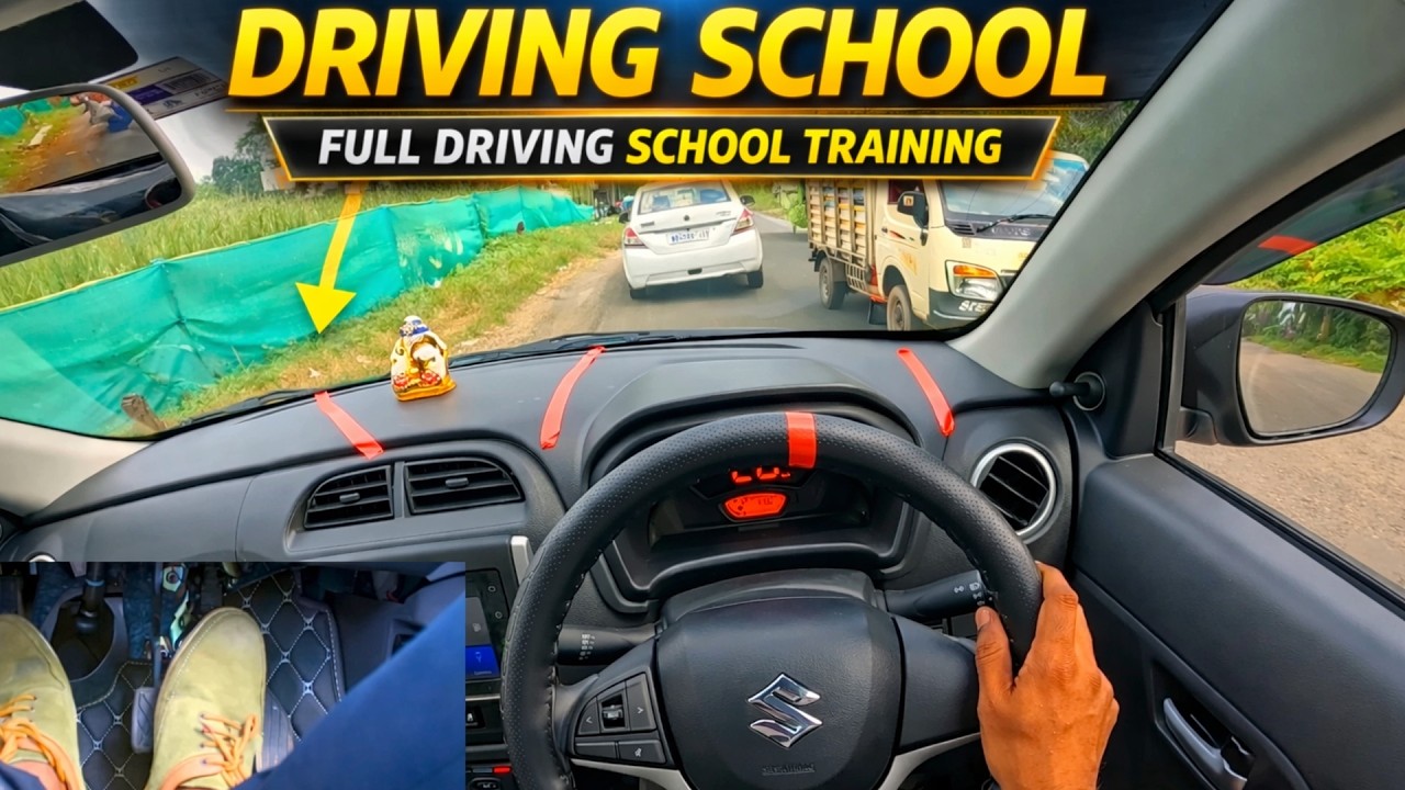 Full Driving School Training here! Don't Need to Go to Driving School Learn Car Driving