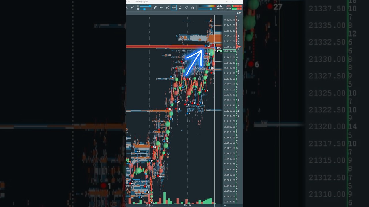 Iceberg And Stop Loss Orders Call The High! #bookmap