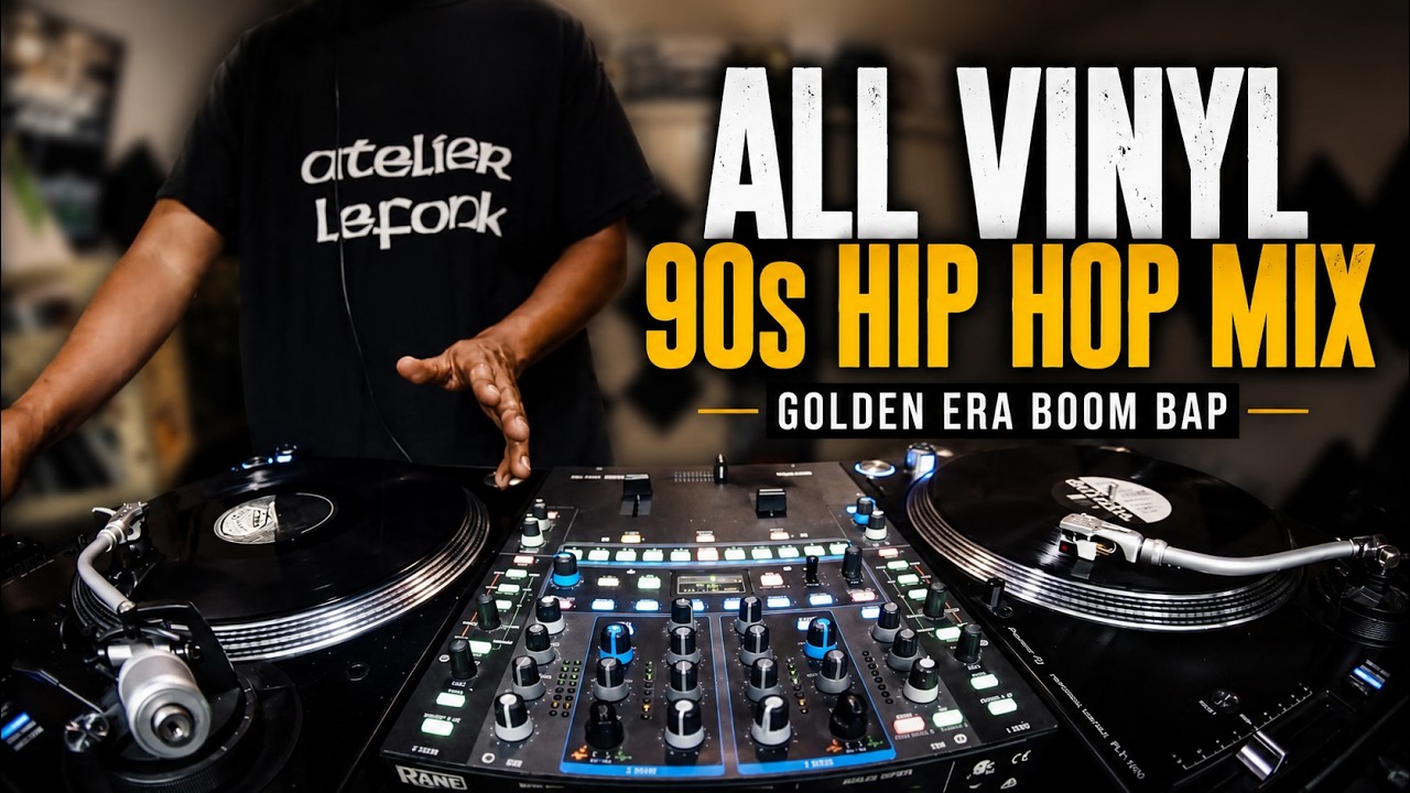 All Vinyl 90s Hip Hop Mix | Golden Era Boom Bap Classics (Nas, KRS-One, Black Moon & More)