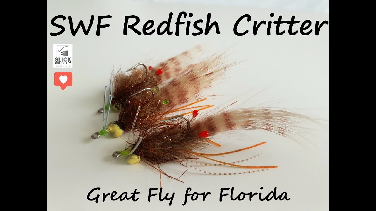 SWF Redfish Critter — мушка из волокна fin Racoon / EP для прибрежной рыбалки.