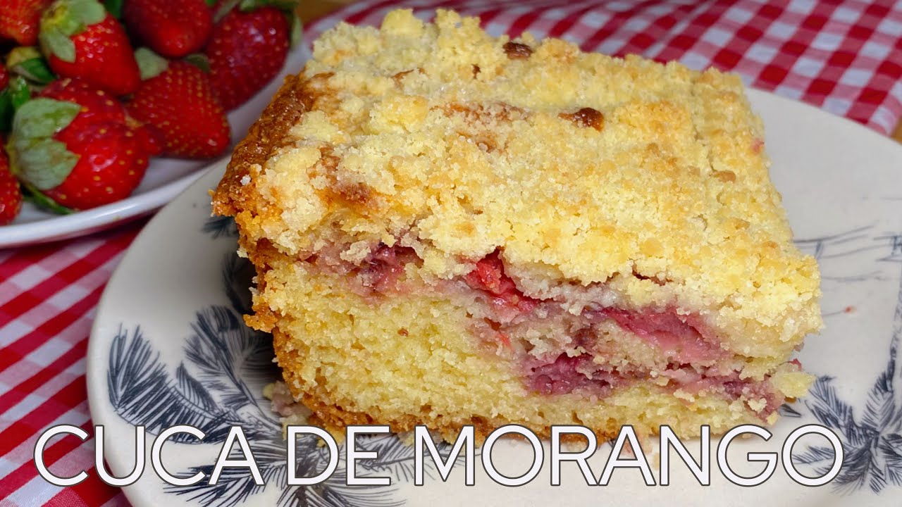 CUCA DE MORANGO – Receita Fácil e Deliciosa 🍓