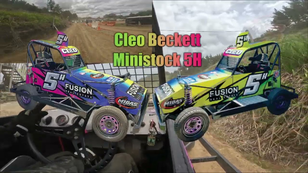 Beckett Racing Cleo Beckett Ministock 5h Race 3 Whangarei Speedway Waitangi 2 Day,  Day 2 - 8.2.2026