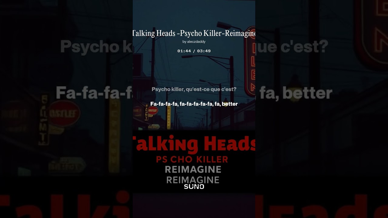 Talking Heads  Psycho Killer Reimagine