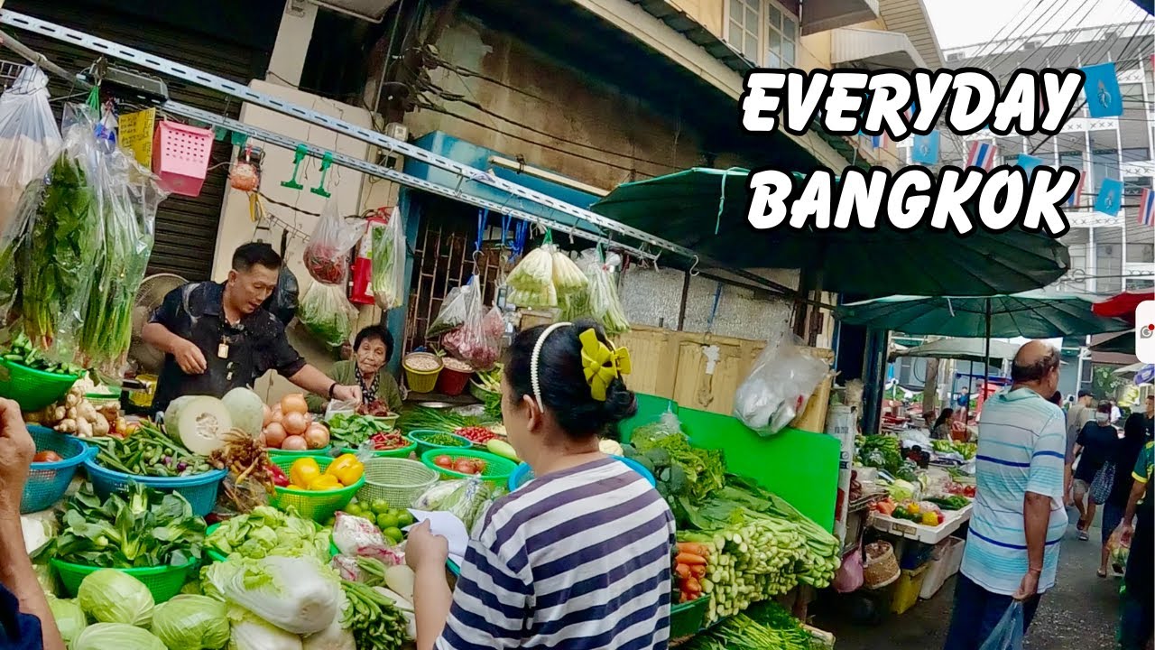 Trok Mor Morning Market 🇹🇭 | Everyday Life in Bangkok’s Old Town (No Talking)