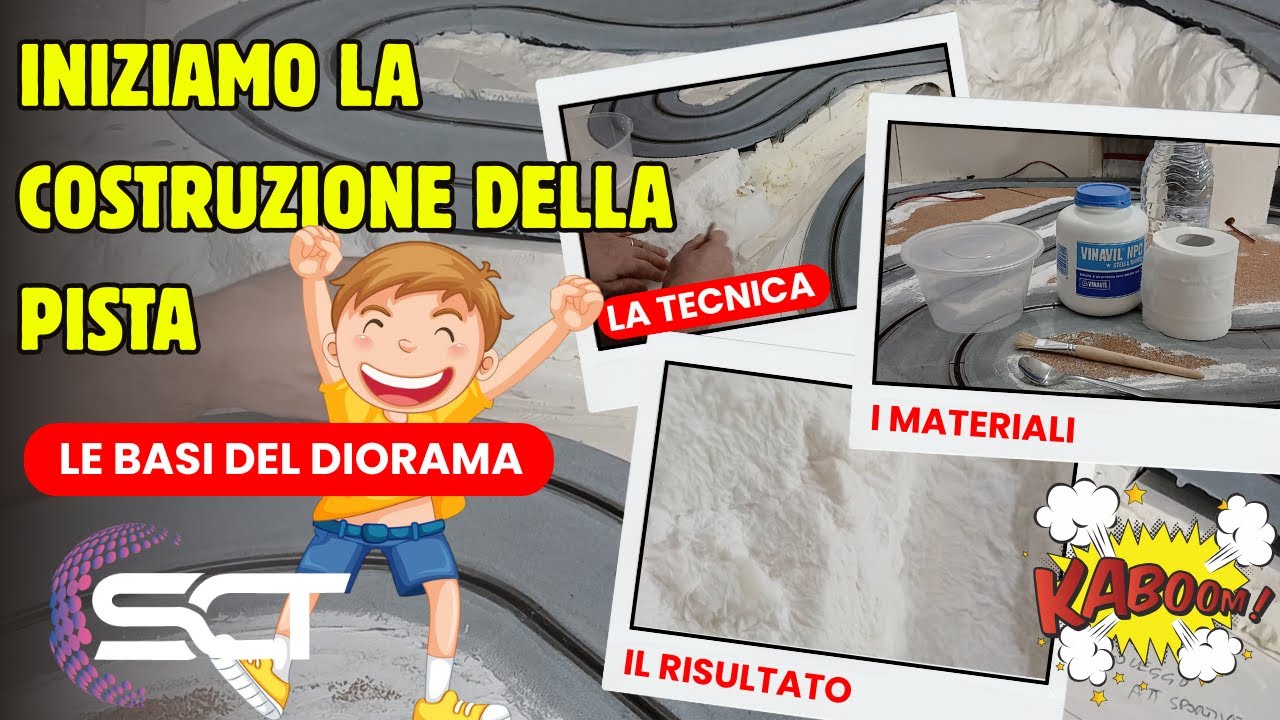 Come fare il fondo di una pista dioramata #slotcar #slotcars #diorama
