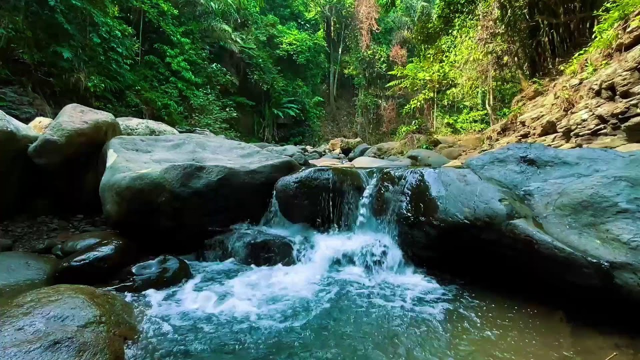 Mini Waterfall Over Stones – Soothing White Noise for Deep Sleep All Night (No Music)