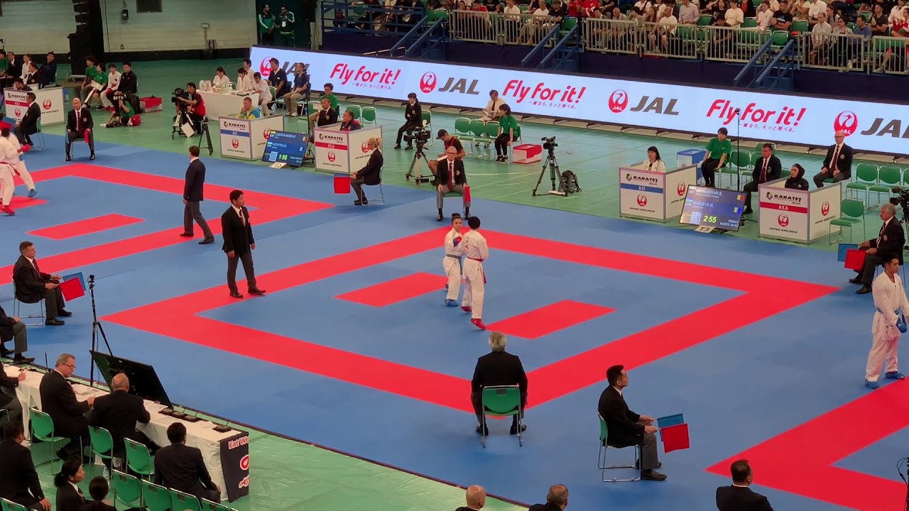 Karate 1 PL Tokyo 2019 Female Kumite -50KG Bahmanyar sara (IRI) VS Babaeva Bakhriniso (UZB)