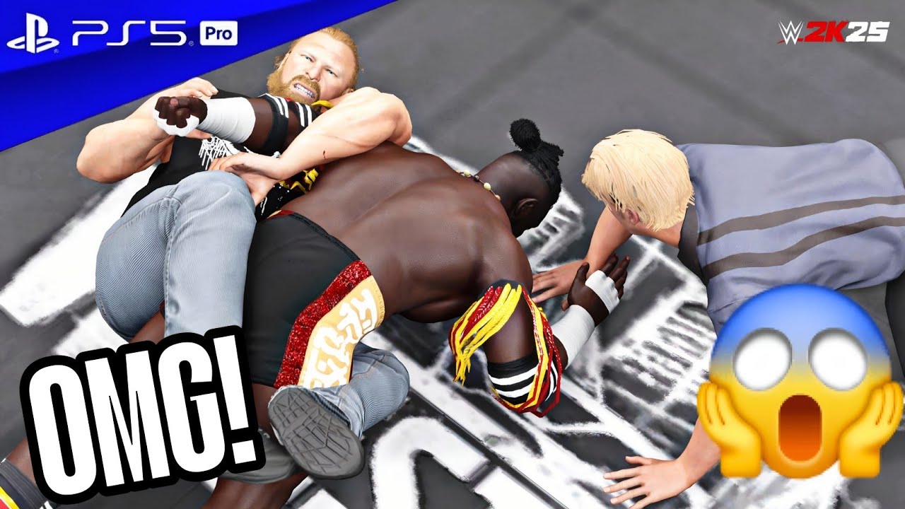WWE 2K25 - Brock Lesnar vs. Oba Femi Extreme Rules Match at WrestleMania 42 | PS5 Pro [4K60 HDR ]