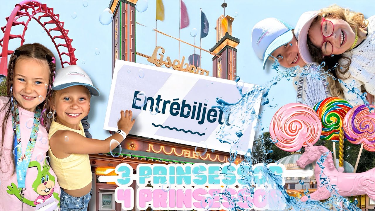 LISEBERG🎢🎠🎡🍭 Karuseller, vatten och en skrikande pappa💦-3prinsessor VLOGG