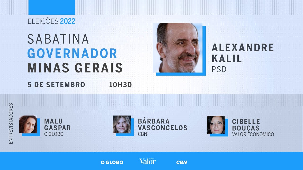 Sabatina com candidatos ao governo de Minas Gerais - Alexandre Kalil (PSD)