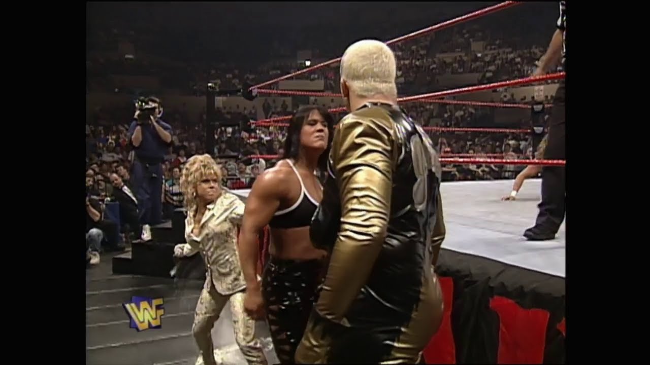 Chyna Chokes Triple H after being Blinded by Marlena! 1997 (WWF)