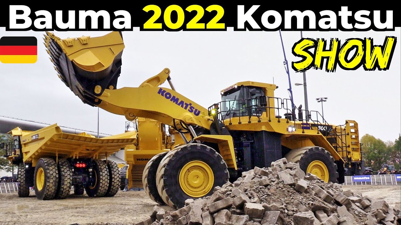Komatsu at Bauma 2022 - Full Show at Messe München - Gigantic Loader PC4000E-11 & 1200Hp Truck HD785