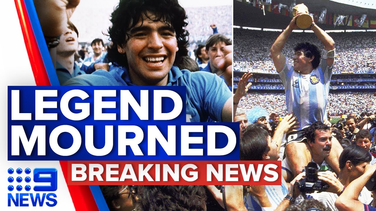 Football superstar Diego Maradona dies | 9 News Australia