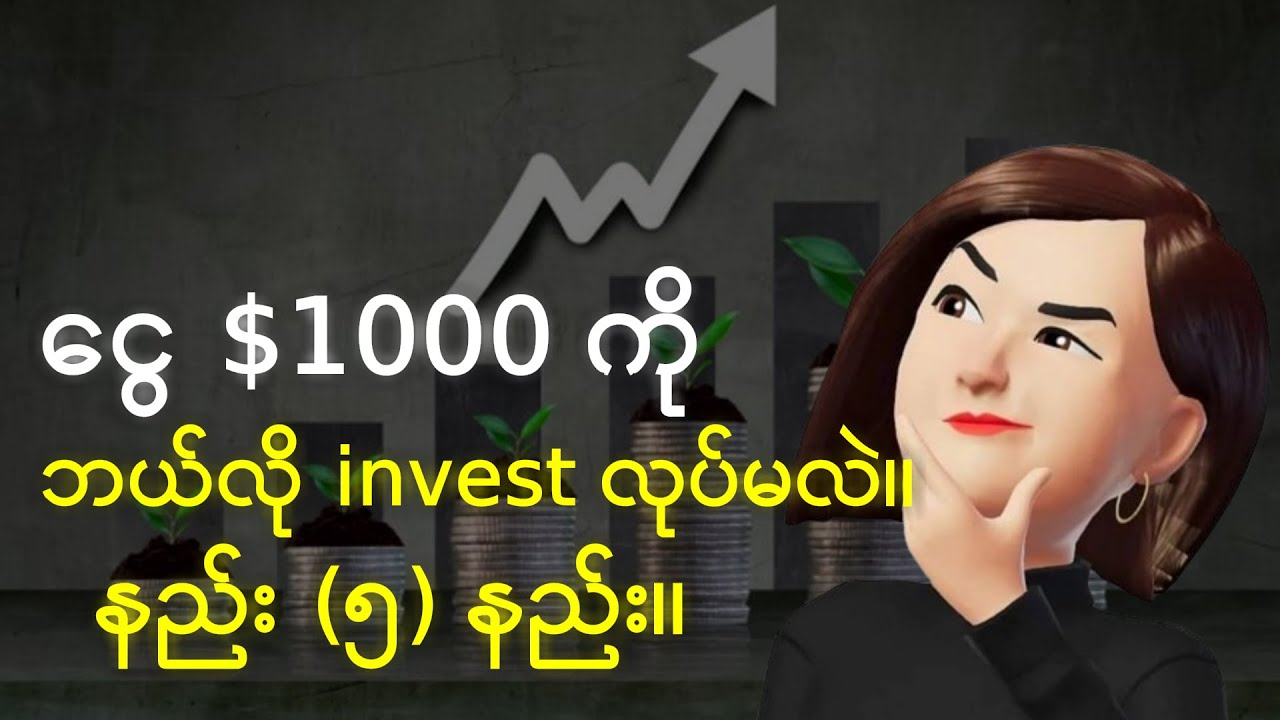 ဒေါ်လာ ၁၀၀၀ ရှိရင် ဘယ်လို invest လုပ်မလဲ။ | နည်းလမ်း ၅ ခု။