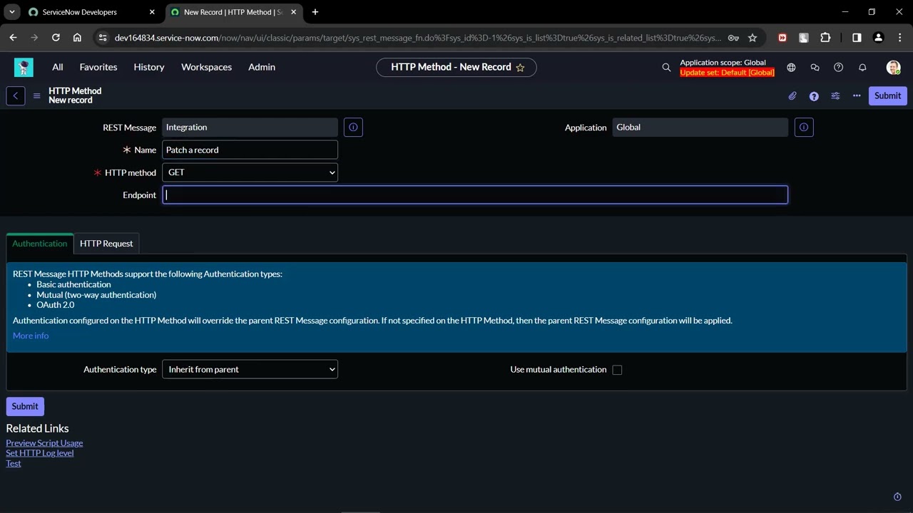 Make Endpoint Dynamic | Dynamic PATCH | REST Message | Outbound Integration | Test | ServiceNow