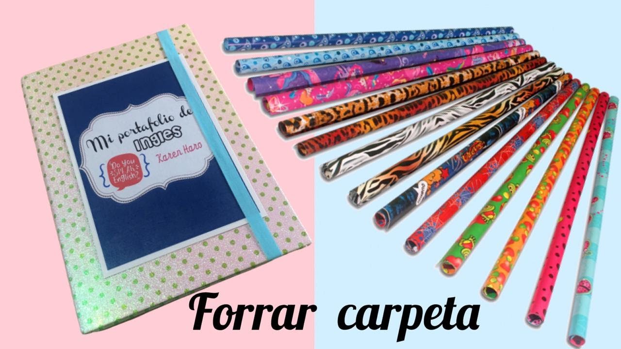 Forrar una carpeta o portafolio con PAPEL DE REGALO