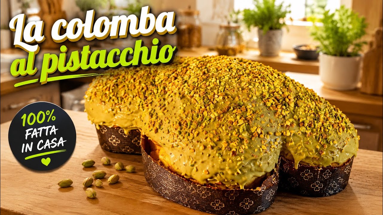 Colomba farcita al pistacchio ricetta con glassa