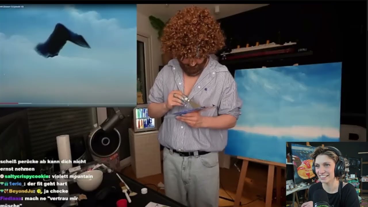 ich schau mir die Papaplatte Bob Ross symbiose an