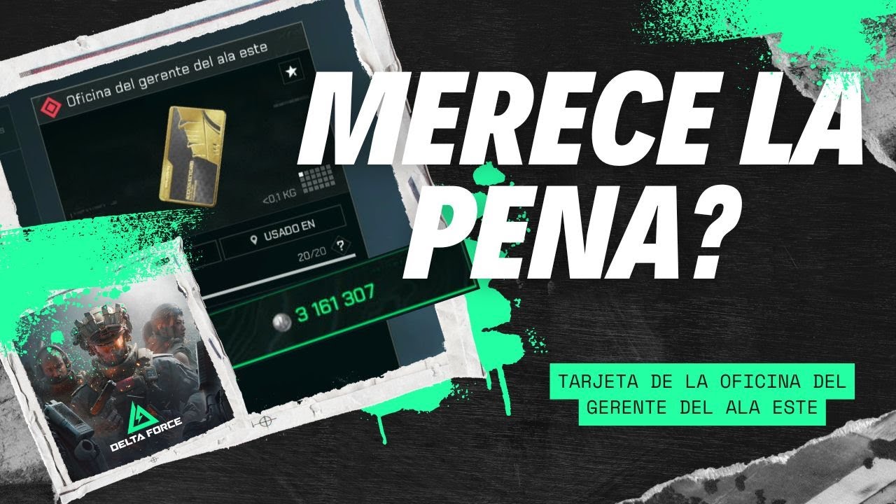 TARJETA DE LA OFICINA DEL GERENTE DEL ALA ESTE ZERO DAM DELTA FORCE